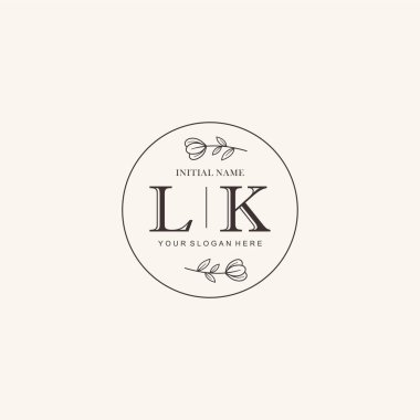 Markalaşma Kimliği için LK Minimalist Klasik Logo Tasarımı