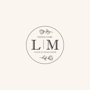 Markalaşma Kimliği için LM Minimalist Klasik Logo Tasarımı