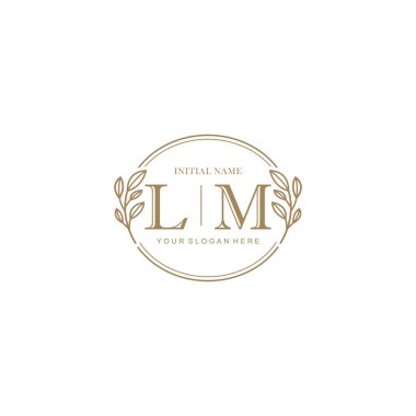 Markalaşma Kimliği için LM Minimalist Klasik Logo Tasarımı