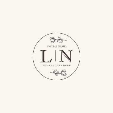 Markalaşma Kimliği için LN Minimalist Klasik Logo Tasarımı