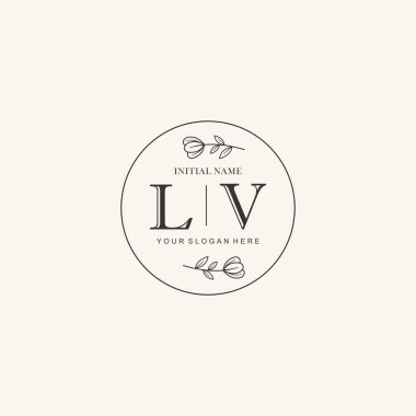 Markalaşma Kimliği için LV Minimalist Klasik Logo Tasarımı