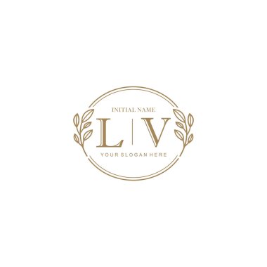 Markalaşma Kimliği için LV Minimalist Klasik Logo Tasarımı