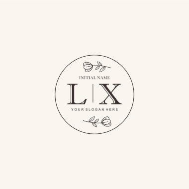 Markalaşma Kimliği için LX Minimalist Klasik Logo Tasarımı