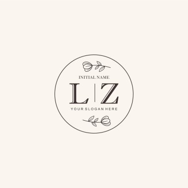 Markalaşma Kimliği için LZ Minimalist Klasik İlk Logo Tasarımı