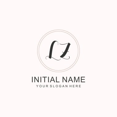 Markalaşma Kimliği için LZ Minimalist Klasik İlk Logo Tasarımı