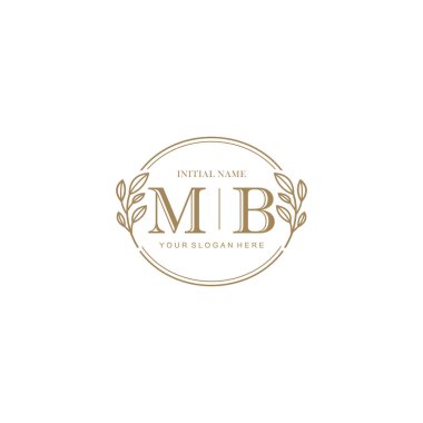 Markalaşma Kimliği için MB Minimalist Klasik İlk Logo Tasarımı