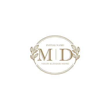 Markalaşma Kimliği için MD Minimalist Klasik Logo Tasarımı