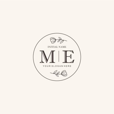 Markalaşma Kimliği için ME Minimalist Klasik Logo Tasarımı