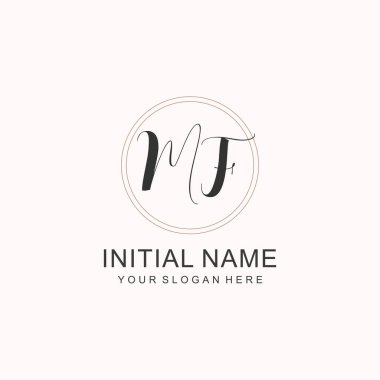 Markalaşma Kimliği için MF Minimalist Klasik Logo Tasarımı