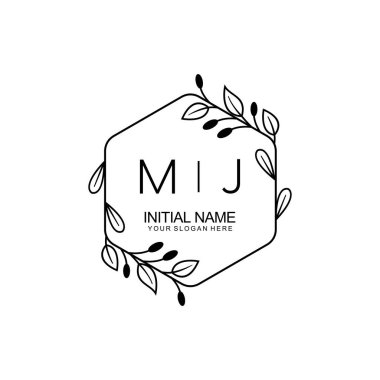 Çiçek İlham Veren İlk MJ Logoları Zamansız ve Sanatsal Markalaşma İçin