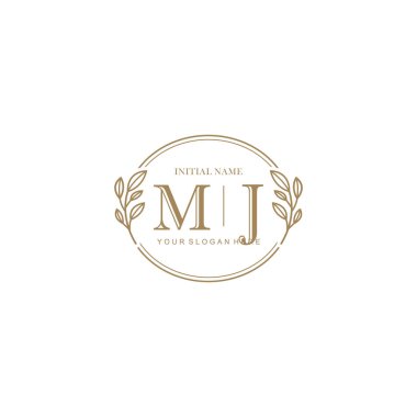 Markalaşma Kimliği için MJ Minimalist Klasik Logo Tasarımı