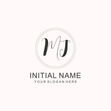 Markalaşma Kimliği için MJ Minimalist Klasik Logo Tasarımı