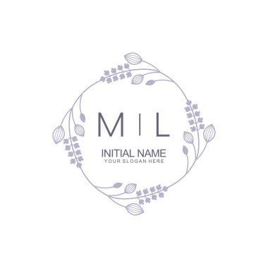 Çiçek İlham Veren ML Logoları Zamansız ve Sanatsal Markalaşma İçin