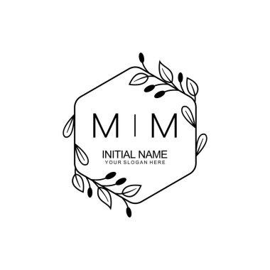 Çiçek İlham Veren MM Logoları Zamansız ve Sanatsal Markalaşma İçin