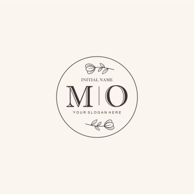 Markalaşma Kimliği için MO Minimalist Klasik Logo Tasarımı
