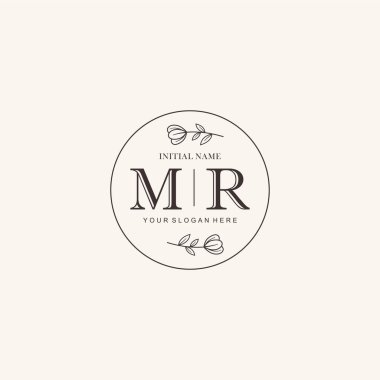 Markalaşma Kimliği için MR Minimalist Klasik Logo Tasarımı