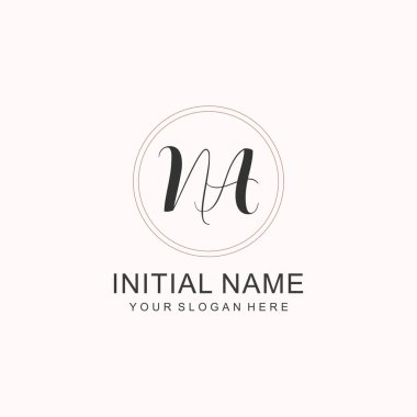 Markalaşma Kimliği için NA Minimalist Klasik Logo Tasarımı