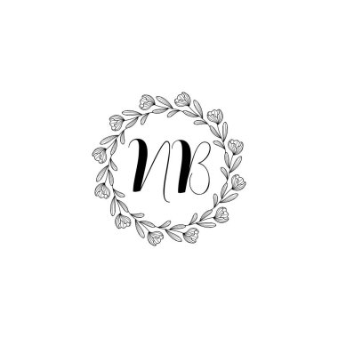 Çiçek İlham Veren NB Logoları Zamansız ve Sanatsal Markalaşma İçin