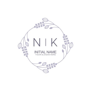 Çiçek İlham Veren NK Logoları Zamansız ve Sanatsal Markalaşma İçin