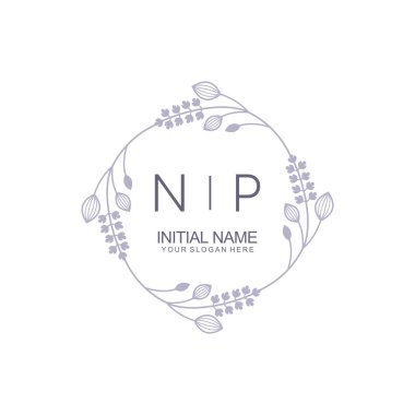 Çiçek İlham Veren NP Logoları Zamansız ve Sanatsal Markalaşma İçin