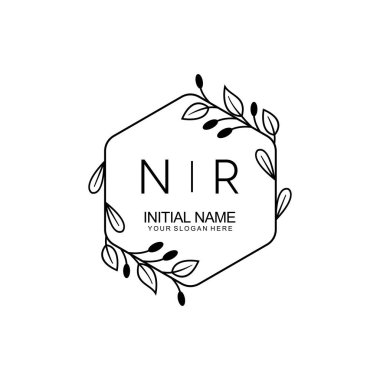 Çiçek İlham Veren Zamansız ve Sanatsal Markalar İçin NR Logoları