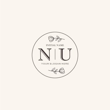 Markalaşma Kimliği için NU Minimalist Klasik Logo Tasarımı