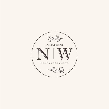 Markalaşma Kimliği için NW Minimalist Klasik Logo Tasarımı
