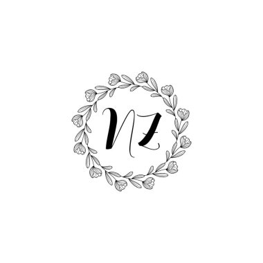 Çiçek İlham Veren NZ Logoları Zamansız ve Sanatsal Markalaşma İçin