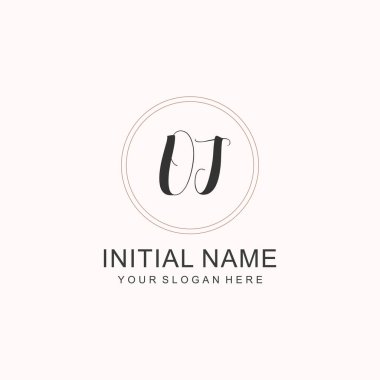 Markalaşma Kimliği için OJ Minimalist Klasik Logo Tasarımı