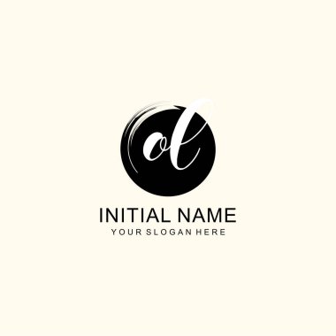 Sanatsal Fırça Aksanlı OL Modern El Yazısı Logosu