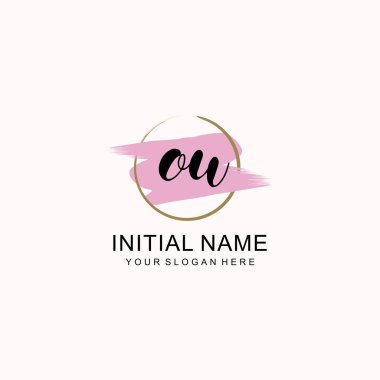 O Modern El Yazısı Logosu Sanatsal Fırça Aksanlı