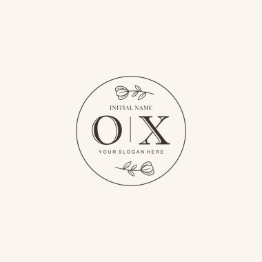 Markalaşma Kimliği için OX Minimalist Klasik İlk Logo Tasarımı