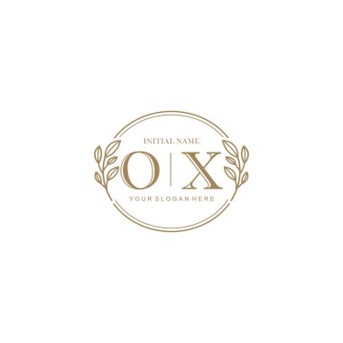 Markalaşma Kimliği için OX Minimalist Klasik İlk Logo Tasarımı
