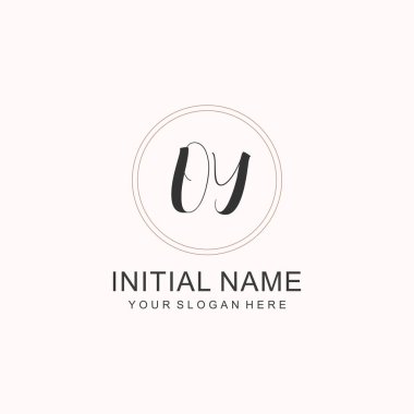 Markalaşma Kimliği için OY Minimalist Klasik Logo Tasarımı