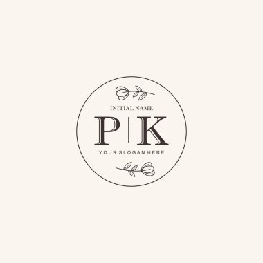 Markalaşma Kimliği için PK Minimalist Klasik Logo Tasarımı