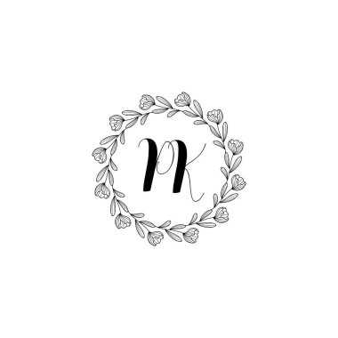 Çiçek İlham Veren PK Logoları Zamansız ve Sanatsal Markalaşma İçin