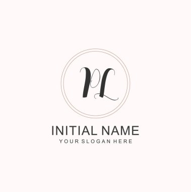 Markalaşma Kimliği için PL Minimalist Klasik Logo Tasarımı