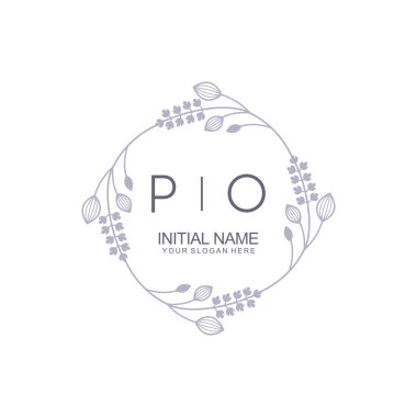 Çiçek İlham Veren PO Logoları Zamansız ve Sanatsal Markalaşma İçin