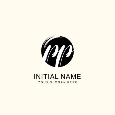 Sanatsal Fırça Aksanlı PP Modern El Yazısı Logosu