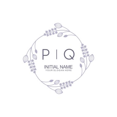 Çiçek İlham Veren PQ Logoları Zamansız ve Sanatsal Markalaşma İçin