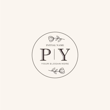 Markalaşma Kimliği için PY Minimalist Klasik Logo Tasarımı