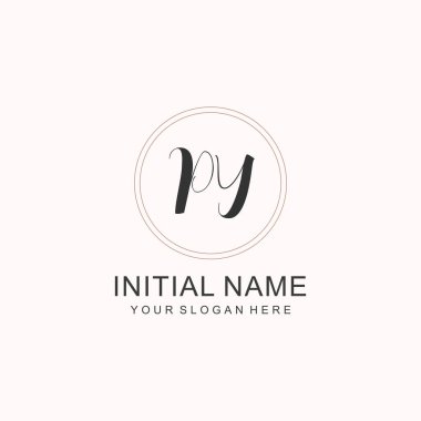 Markalaşma Kimliği için PY Minimalist Klasik Logo Tasarımı