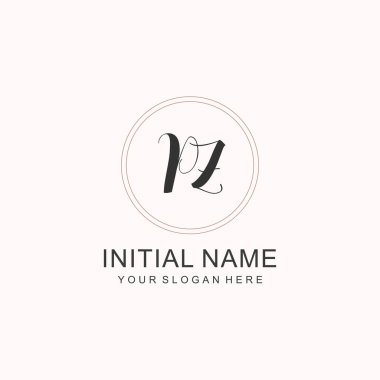 Markalaşma Kimliği için PZ Minimalist Klasik Logo Tasarımı