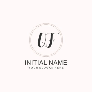 QF Minimalist Klasik Markalaşma Kimliği için İlk Logo Tasarımı