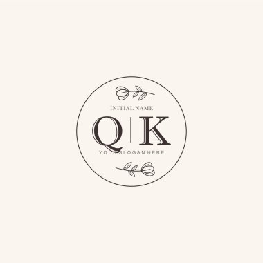 Markalaşma Kimliği için QK Minimalist Klasik Logo Tasarımı