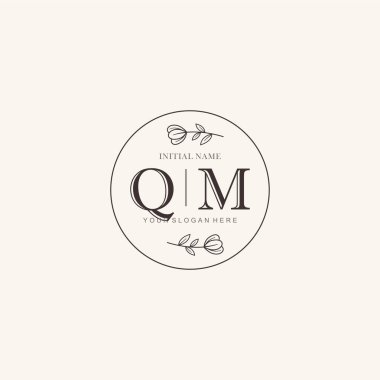 Markalaşma Kimliği için QM Minimalist Klasik Logo Tasarımı