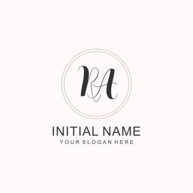 Markalaşma Kimliği için RA Minimalist Klasik Logo Tasarımı