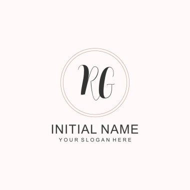 Markalaşma Kimliği için RG Minimalist Klasik Logo Tasarımı