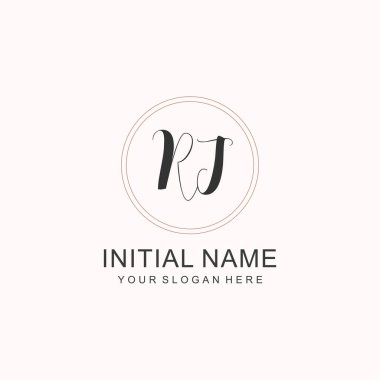 Markalaşma Kimliği için RJ Minimalist Klasik Logo Tasarımı