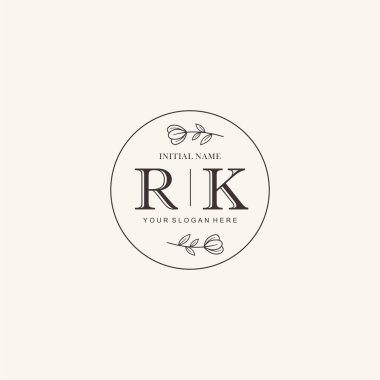 Markalaşma Kimliği için RK Minimalist Klasik Logo Tasarımı